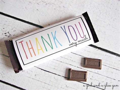 Free Printable Thank You Candy Bar Wrappers